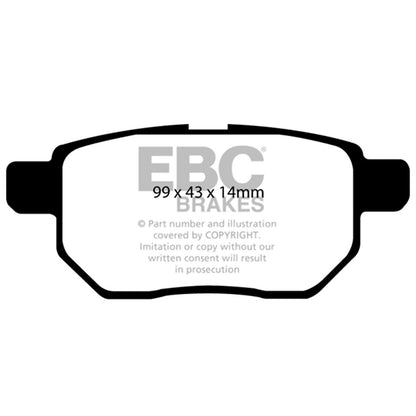Set of 2 Brake Pads for Toyota Corolla Prius