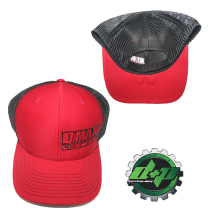 Duramax Diesel Trucker Hat Red Black Mesh Snapback Cap