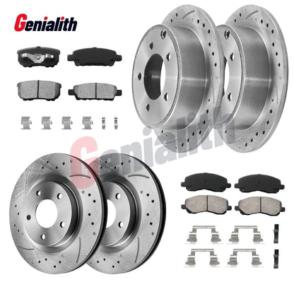 Complete Brake Rotors and Pads for Dodge Caliber Jeep Compass 2007-2018