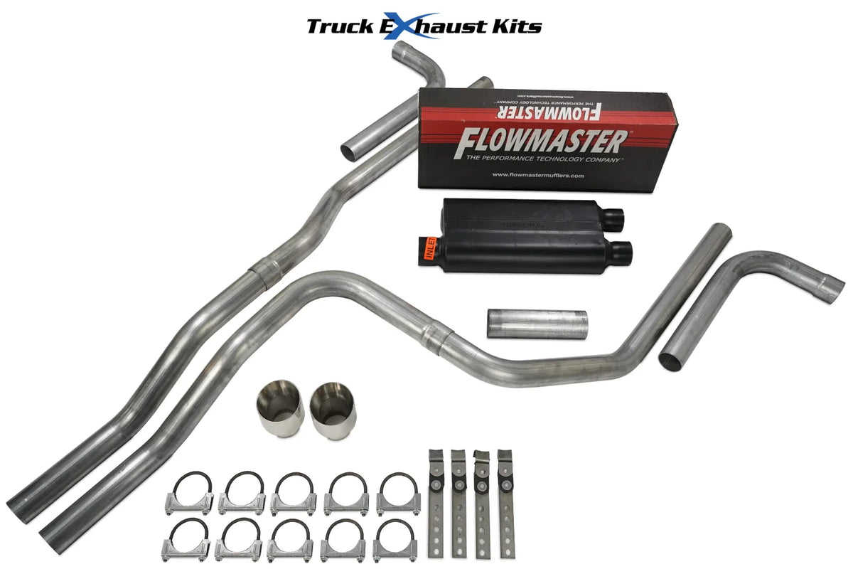Dual Exhaust Kit for Chevy Avalanche (2007–2013) 2.5" Side Flowmaster 50 Series