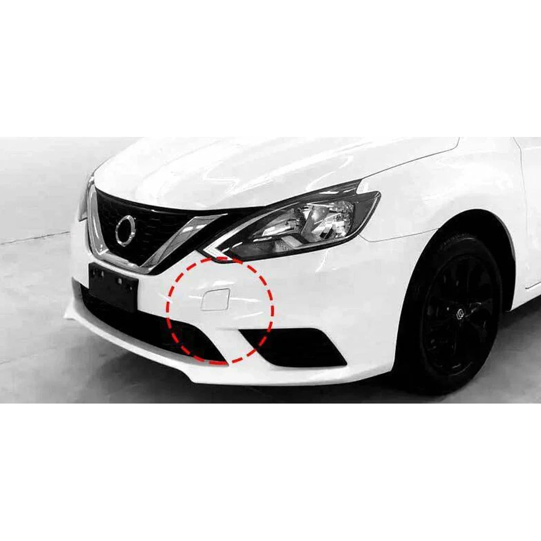 Tow Eye Hook Cover for 2016-2019 Nissan Sentra Bumper Unpainted