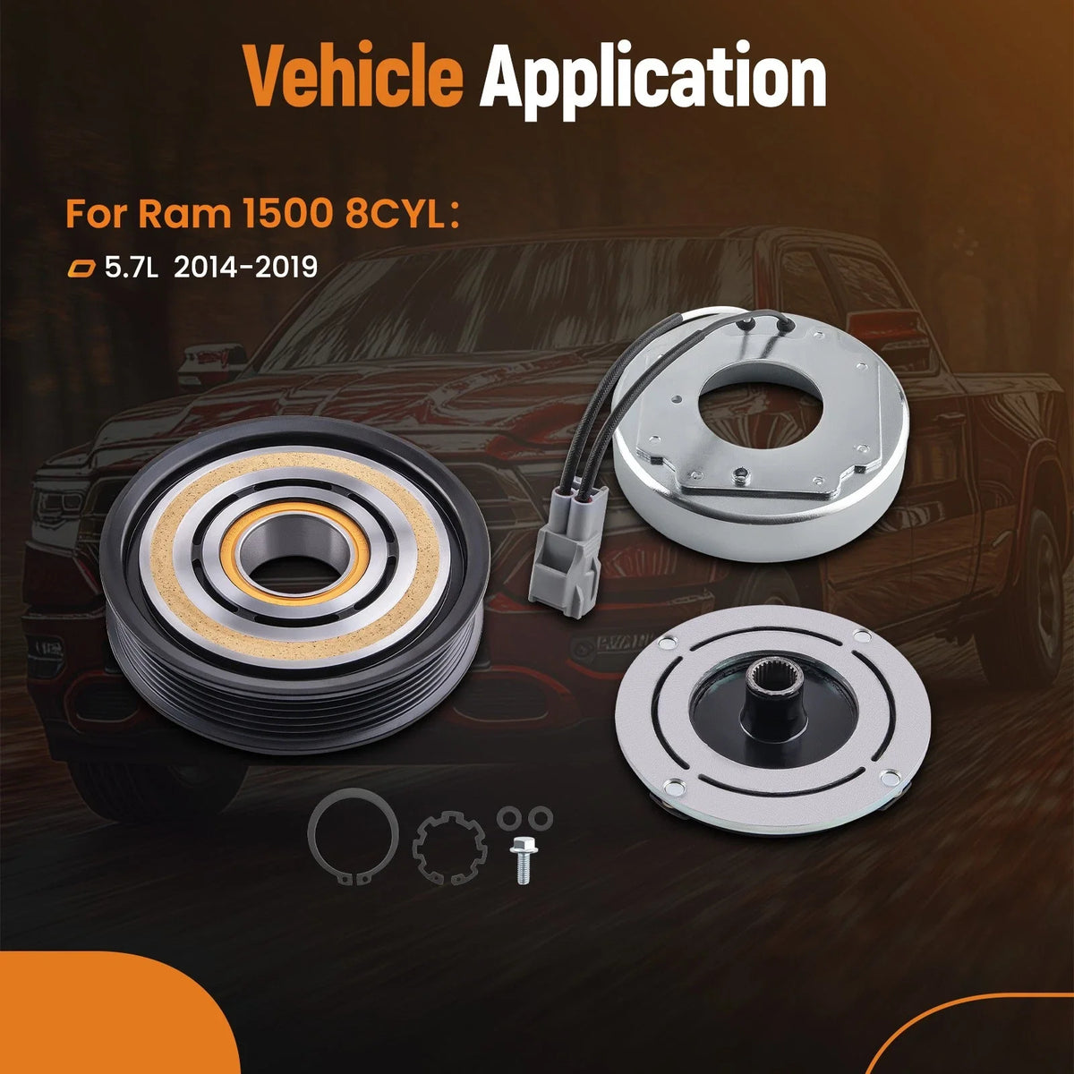 A/C Compressor Clutch Kit for RAM 1500 5.7L (2014–2019) 68232389AD