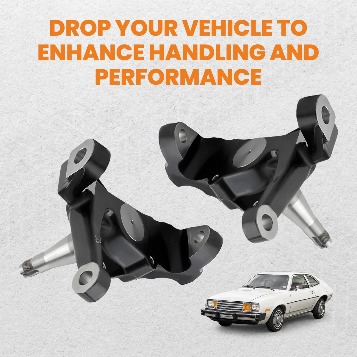 2" Drop Spindles for Ford Mustang II, Pinto (1974–1978)