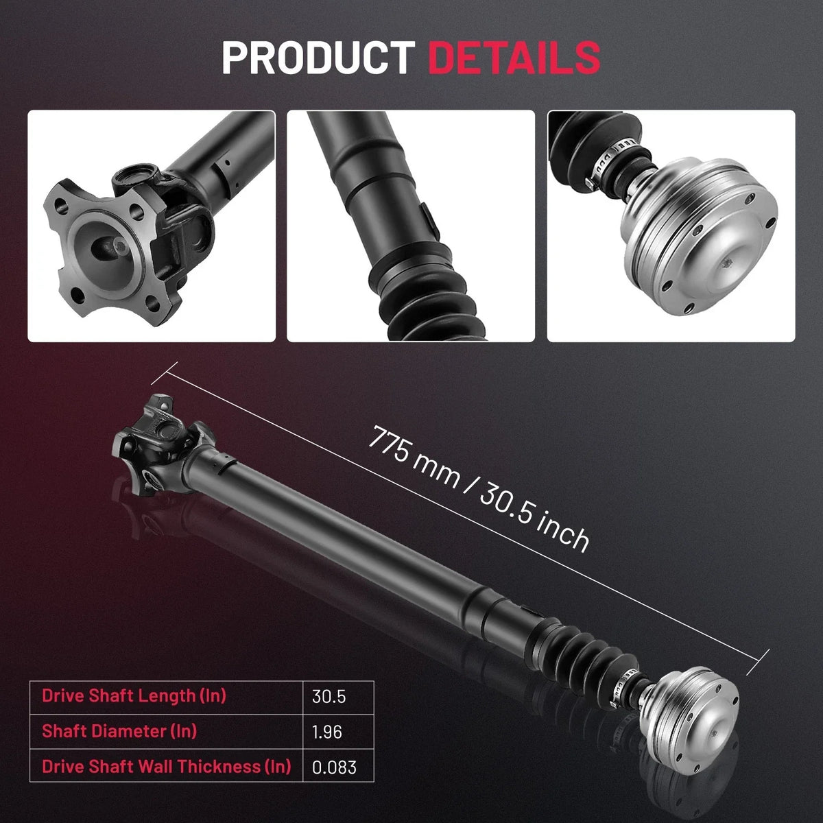 Front Prop Shaft for Jeep Grand Cherokee 2005–2010 Commander Fit