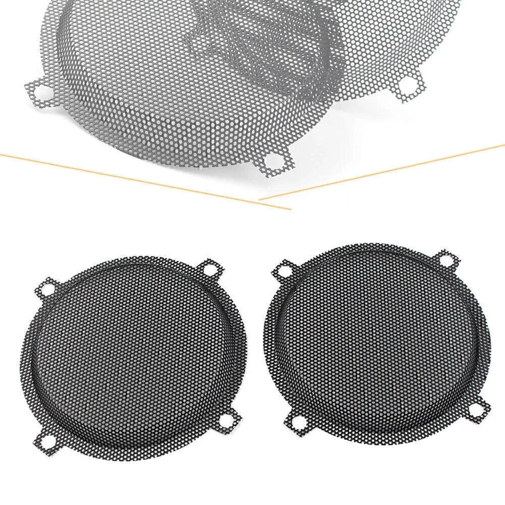 Wired Black Steel Speaker Grills for Harley Electra Glide