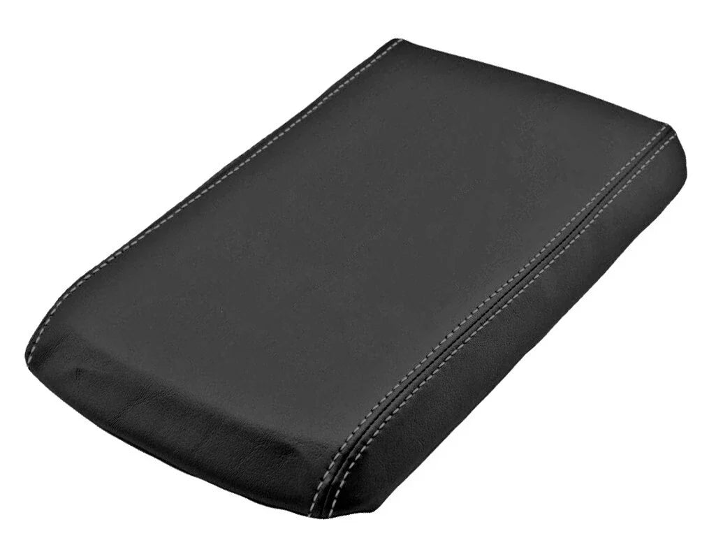Leather Console Lid Armrest Cover for Ford Ranger (1998–2004) Gray Stitch