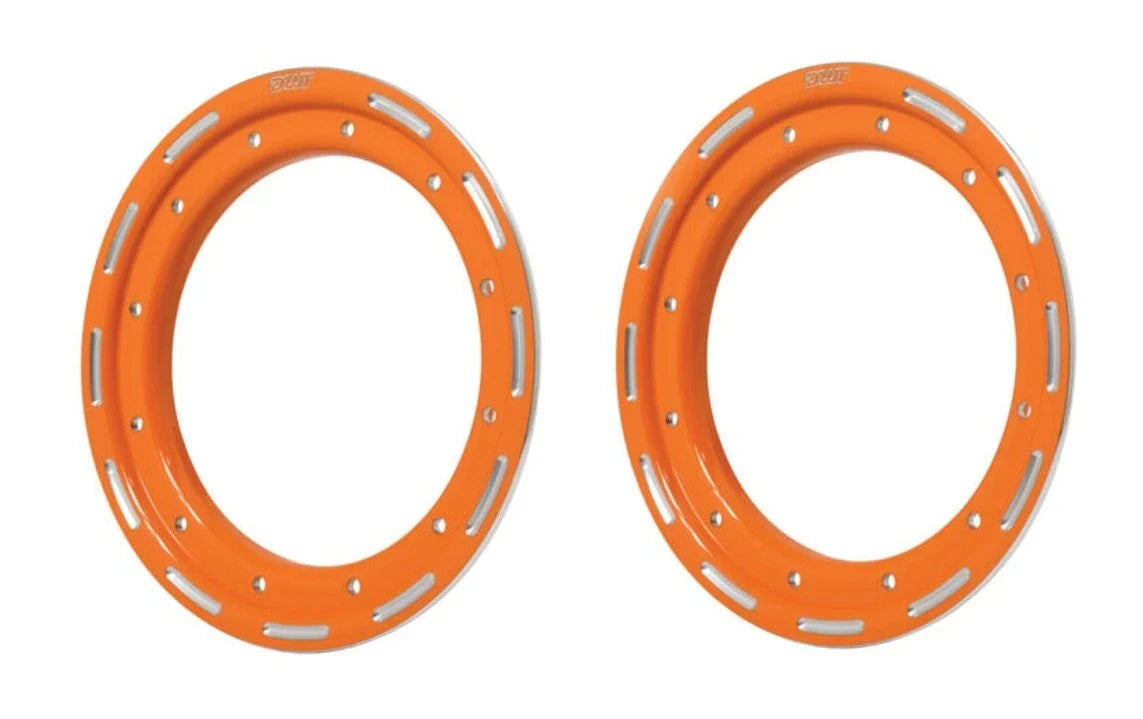 2X Beadlock Rings for DWT Alumilte Rok'N Lock G2 G3 9" Orange