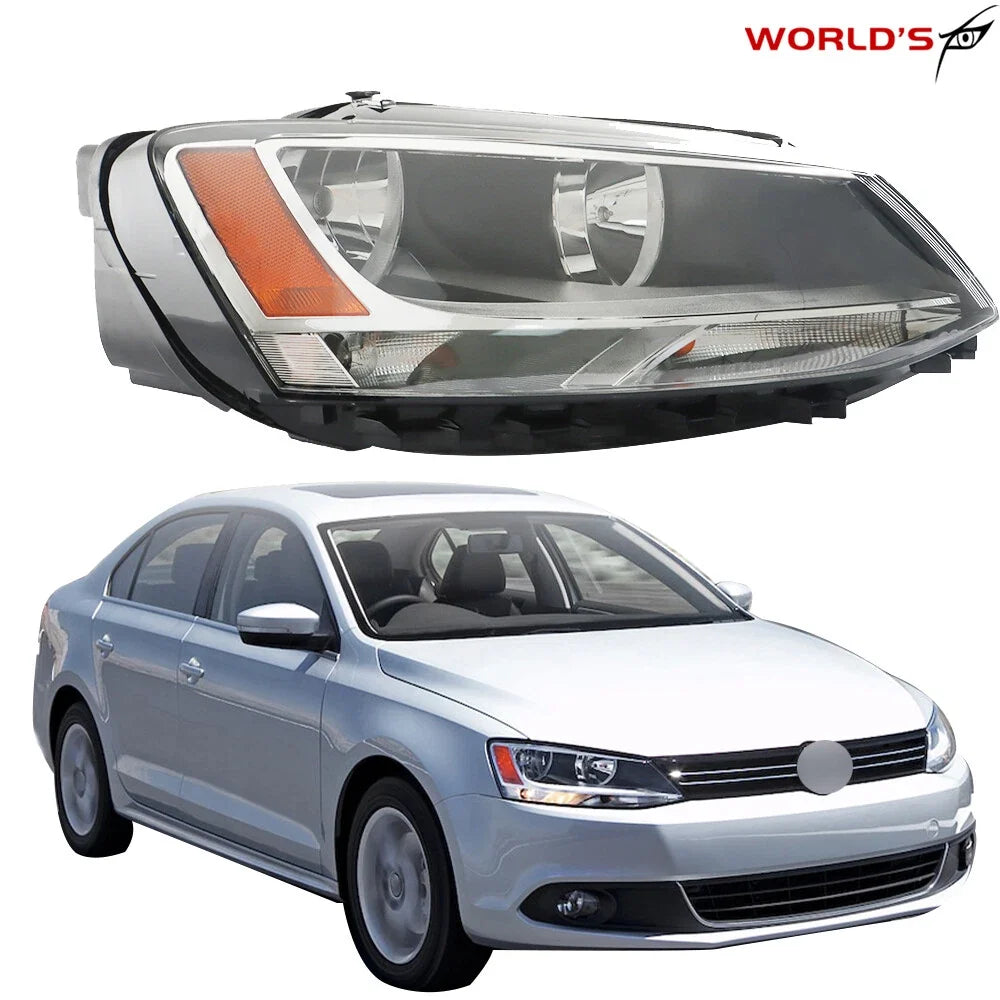 Headlight for Volkswagen Jetta (2011–2018) Passenger Side Halogen