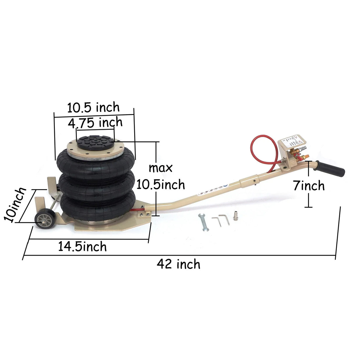 Triple Bag Air Go Jack for Heavy Duty Vehicles (6600 LBS Capacity)