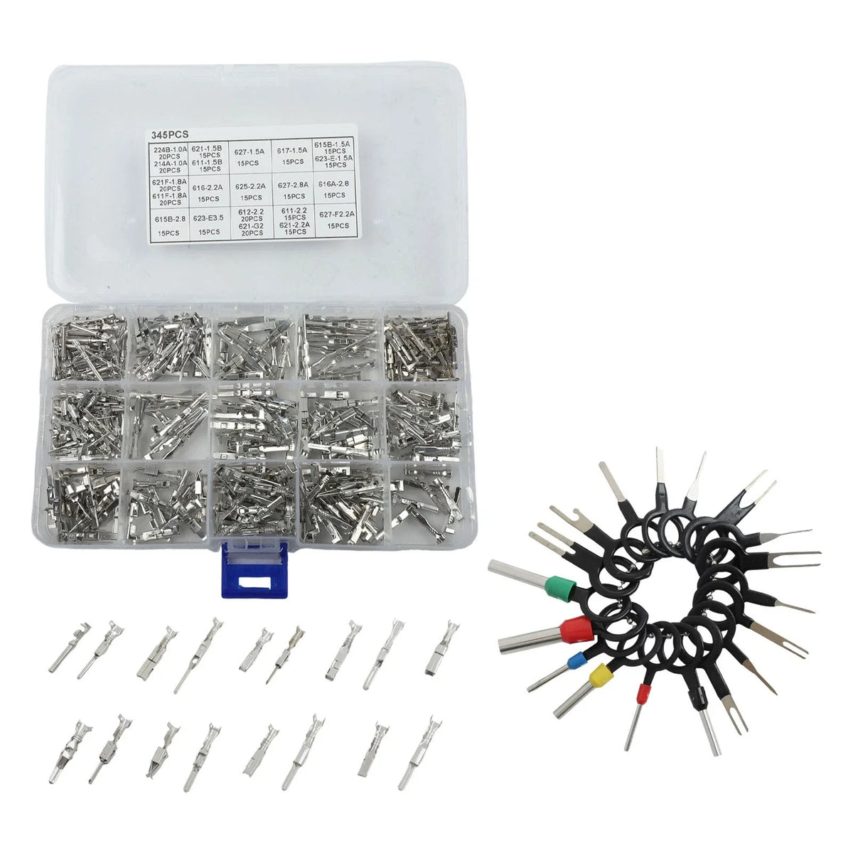 345 Terminal Pins Kit with Removal Tool for Quick Connections