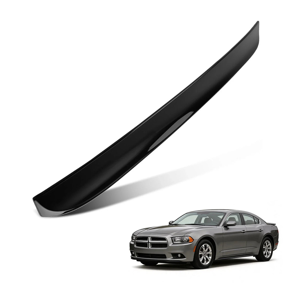 Black Wing Spoiler for Dodge Charger (2011–2023) Gloss Painted ABS