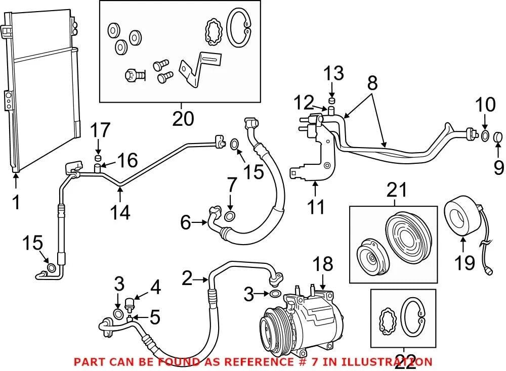 A/C Line O-Ring for Dodge Durango (OEM)