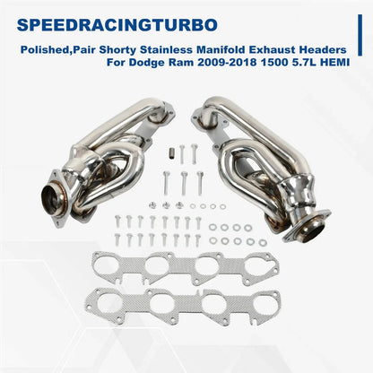 Exhaust Header Shorty for Dodge Ram 1500 HEMI 5.7L (2009–2018)