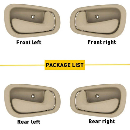 Set of 4 Inside Door Handles for Toyota Corolla & Chevrolet Prizm (1998–2002)