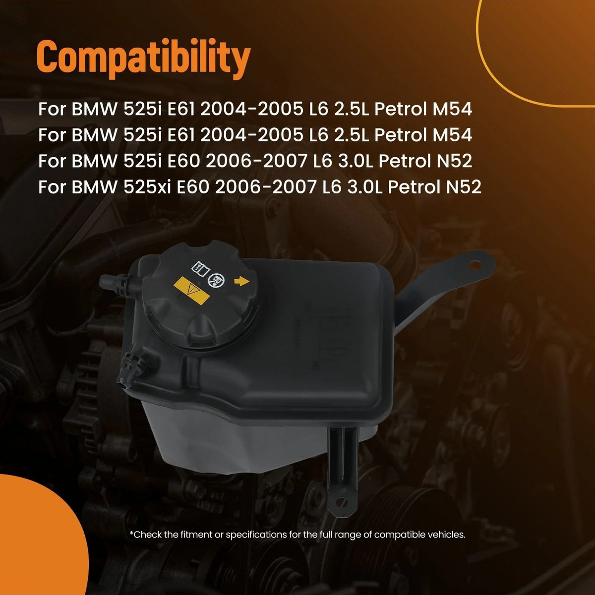 Coolant Expansion Tank for BMW 525i E61 2004-2005 17137542986, 603-351