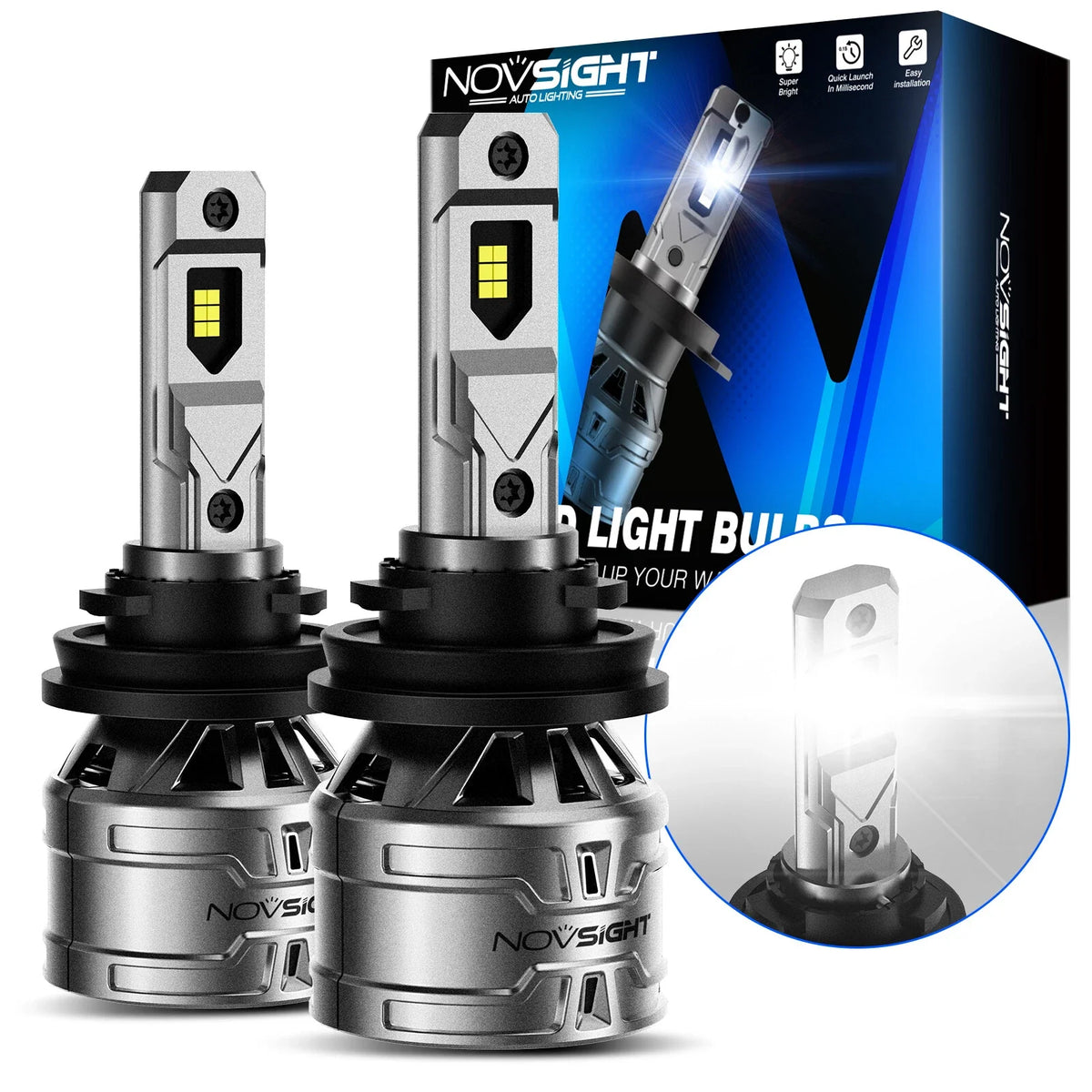 LED Headlight Bulb Conversion Kit 2X H11 H8 H9