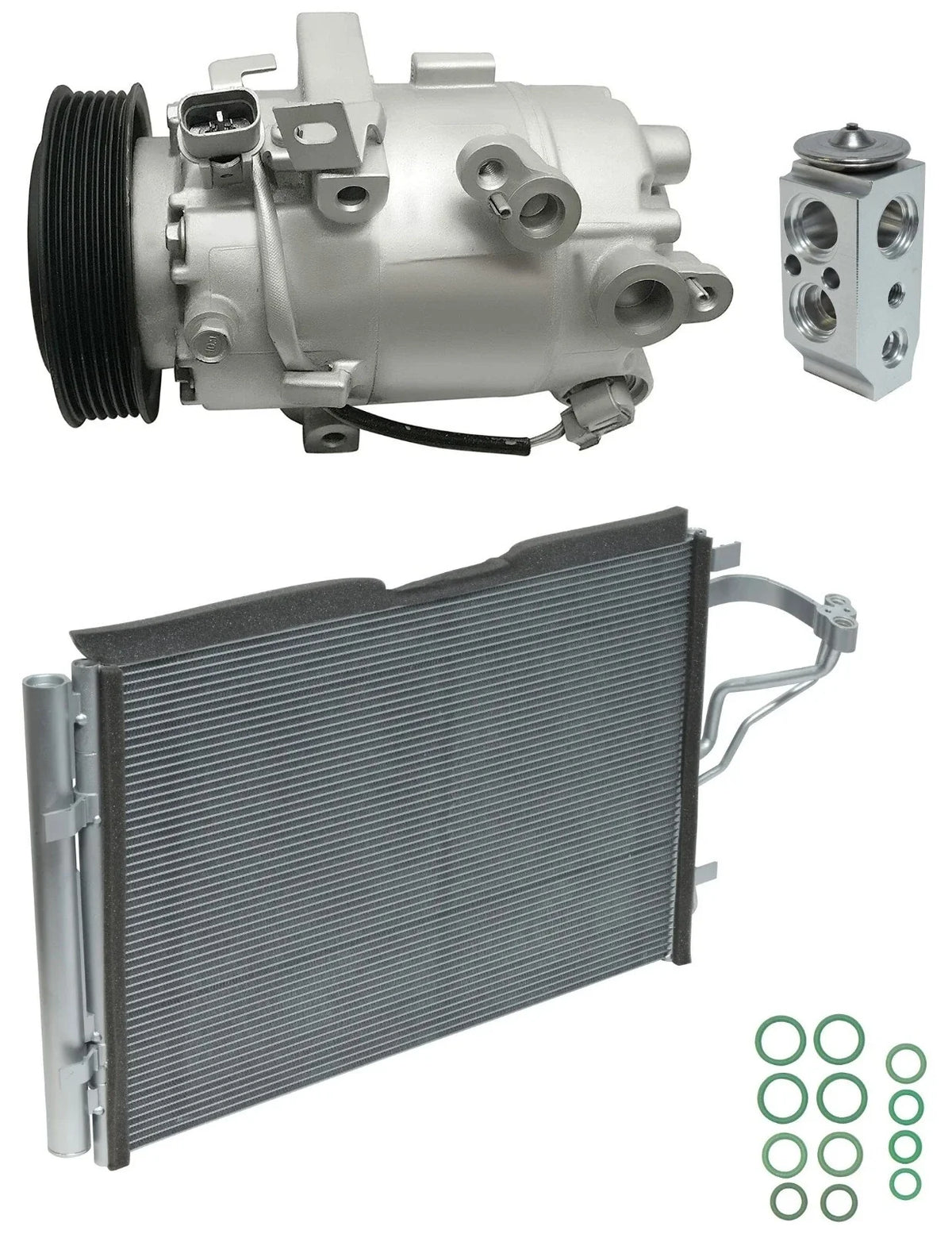 AC Compressor Kit with Condenser for Hyundai Elantra 2.0L (2015–2015)