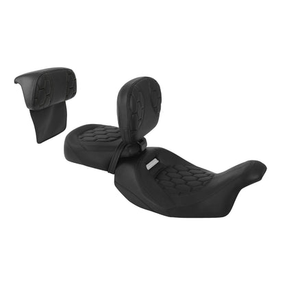 Driver Passenger Seats & Backrest Pad for Harley CVO Road Street Glide (2014–2023)
