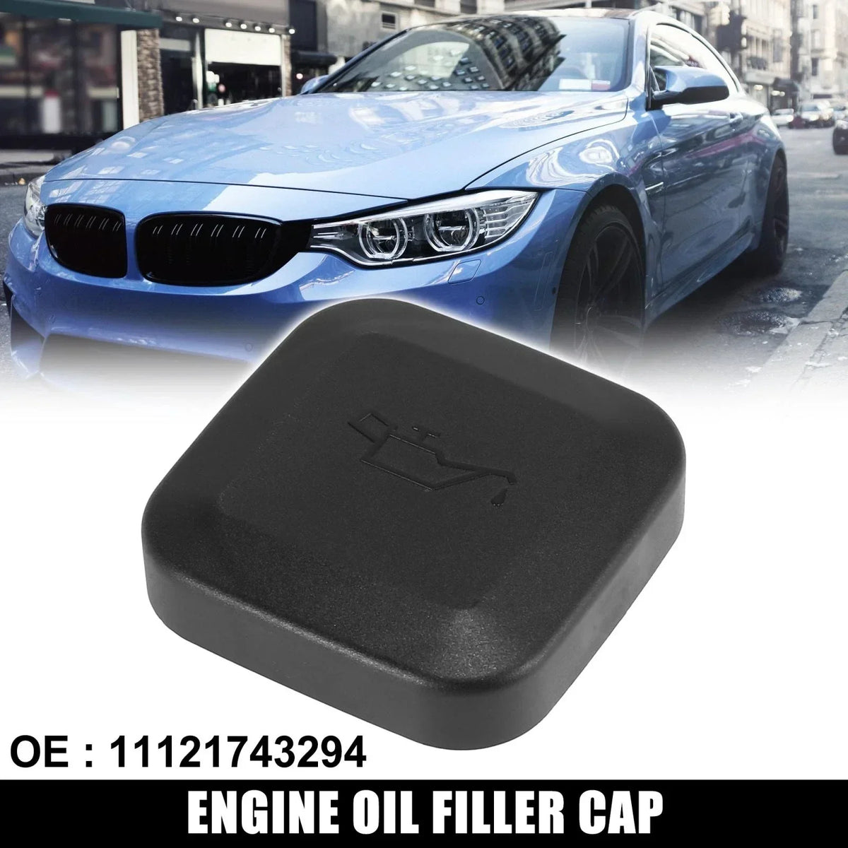Black Engine Oil Filler Cap Cover for BMW 328 E46 E36