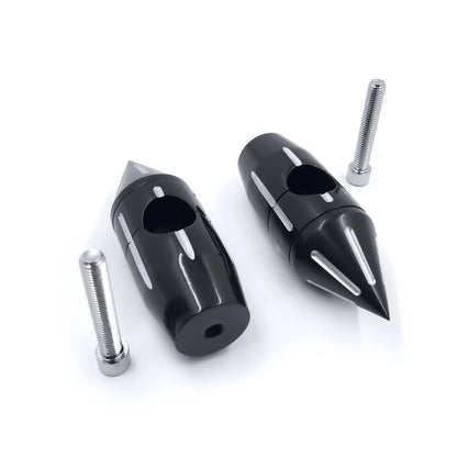 2 1/4" Handlebar Risers in Black Spike for Harley Sportster Dyna Softail