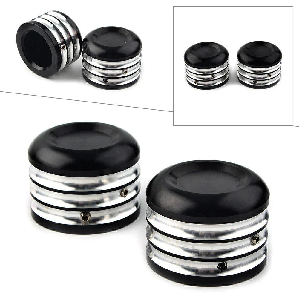 Front Axle Cap Nut Covers CNC for Harley Sportster & Dyna Bikes