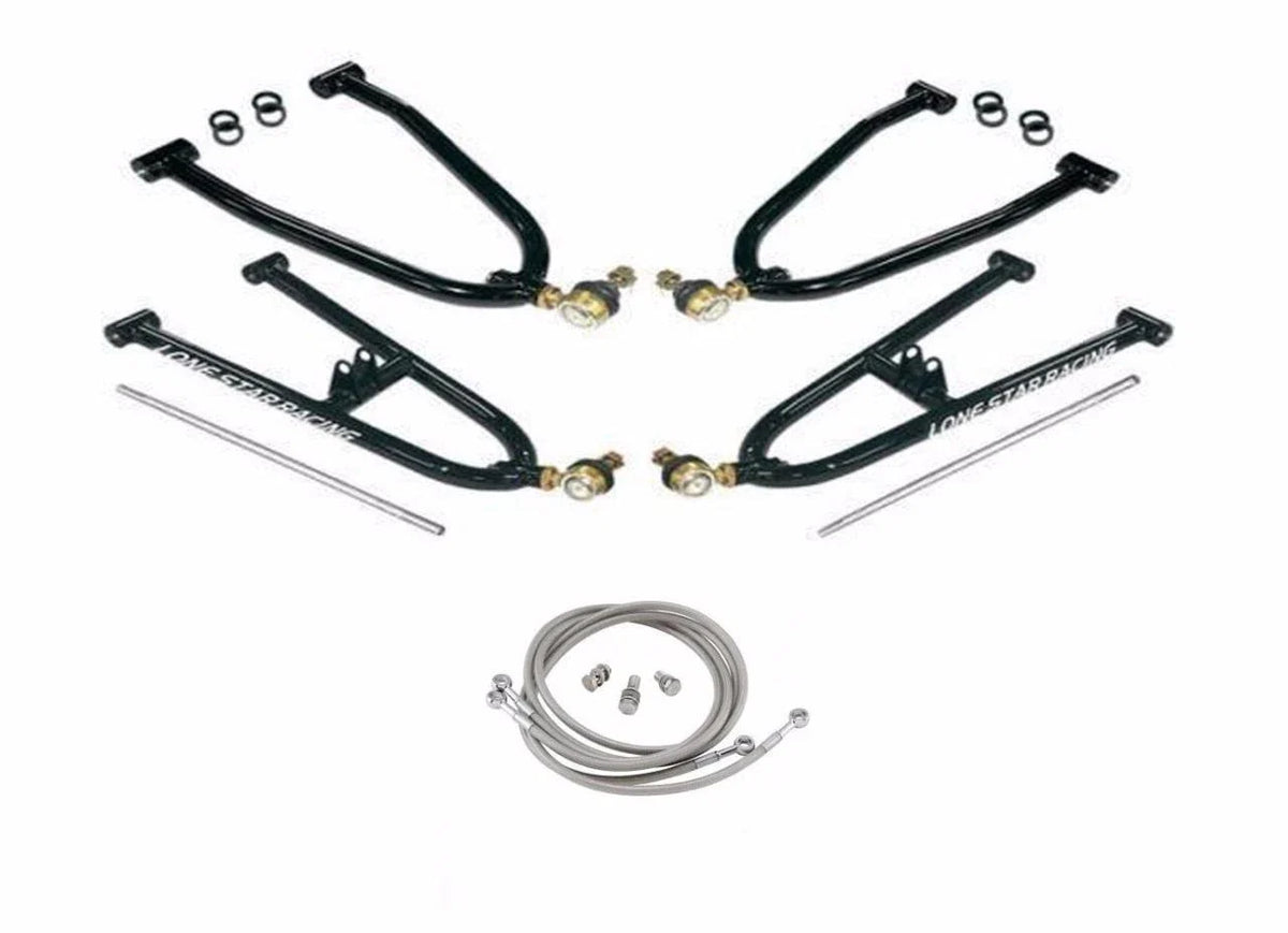 Set of 2 Extended A-Arms +2" & Brake Lines for Honda TRX 400EX 400X (2000–2009)