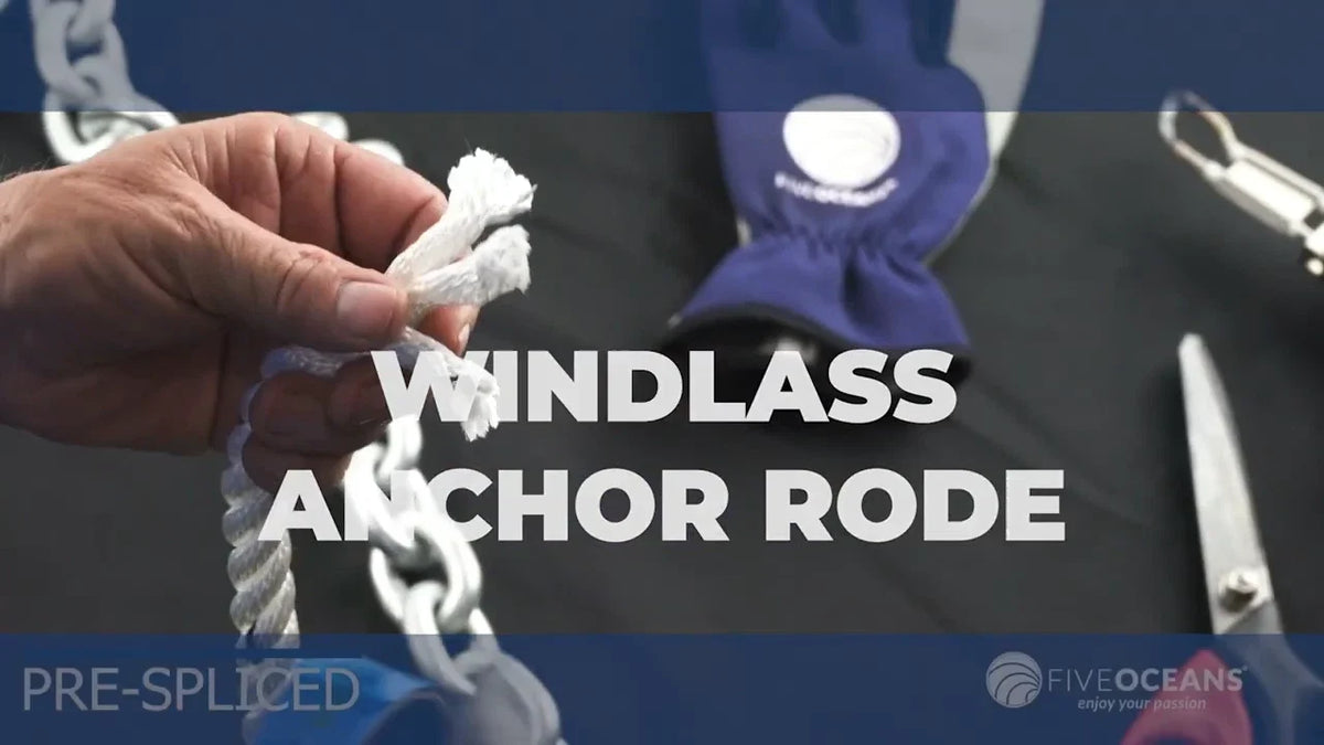 Windlass Anchor Rode 1/2"x100' Rope & 1/4"x10' G4 Chain for Boats