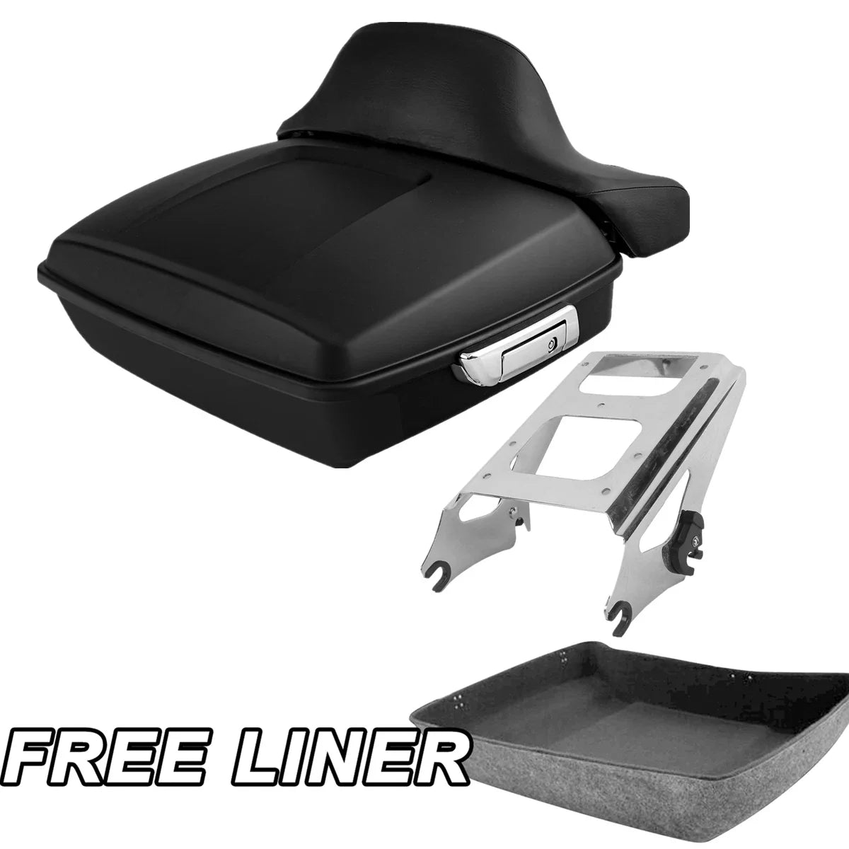Trunk Backrest Pad Rack Matte Finish for Harley Electra Glide 2009-2013
