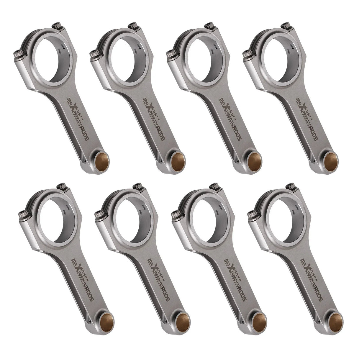 8-Piece H-Beam Rods for Chevy GMC Big Block 396/454/502 (6.135", ARP2000)