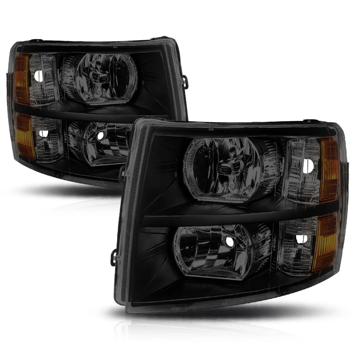Headlight Lamp Replacement for Chevy Silverado (2007–2014) Smoked Housing
