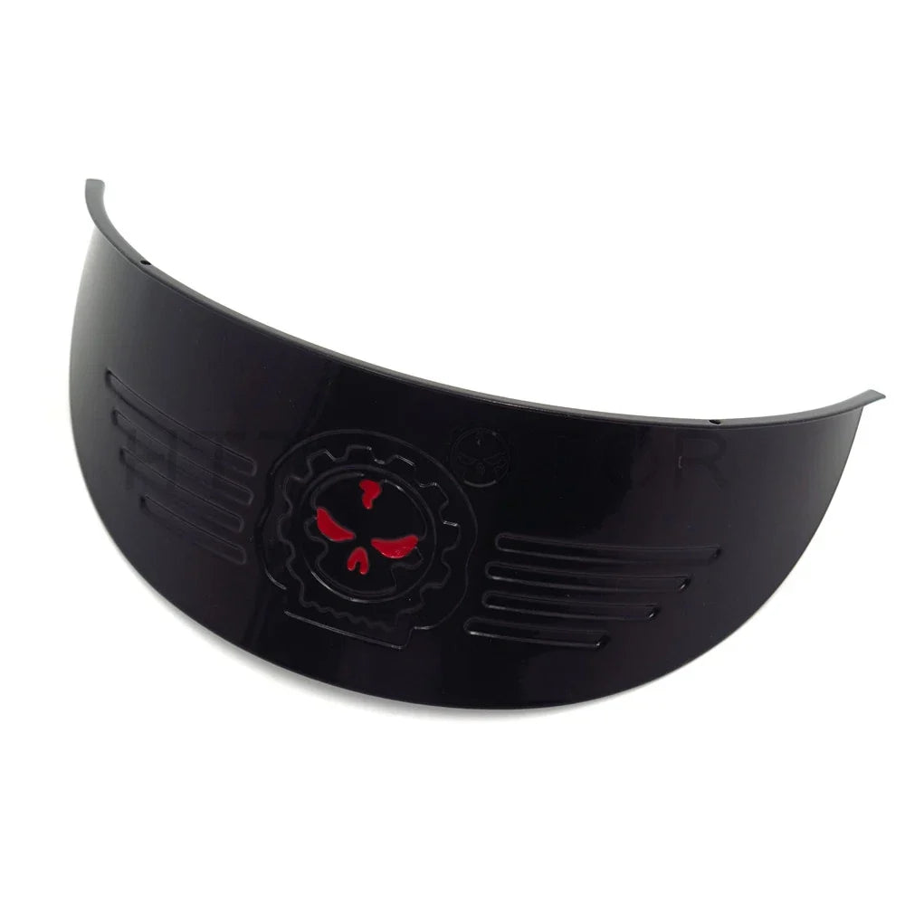7" Headlight Visor in Black Skull Design for Harley XL XLH FXR