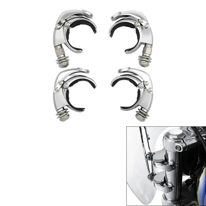 2 Windshield Clamps for Harley Fat Bob (2018–2024) & Sportster S (2021–2025)