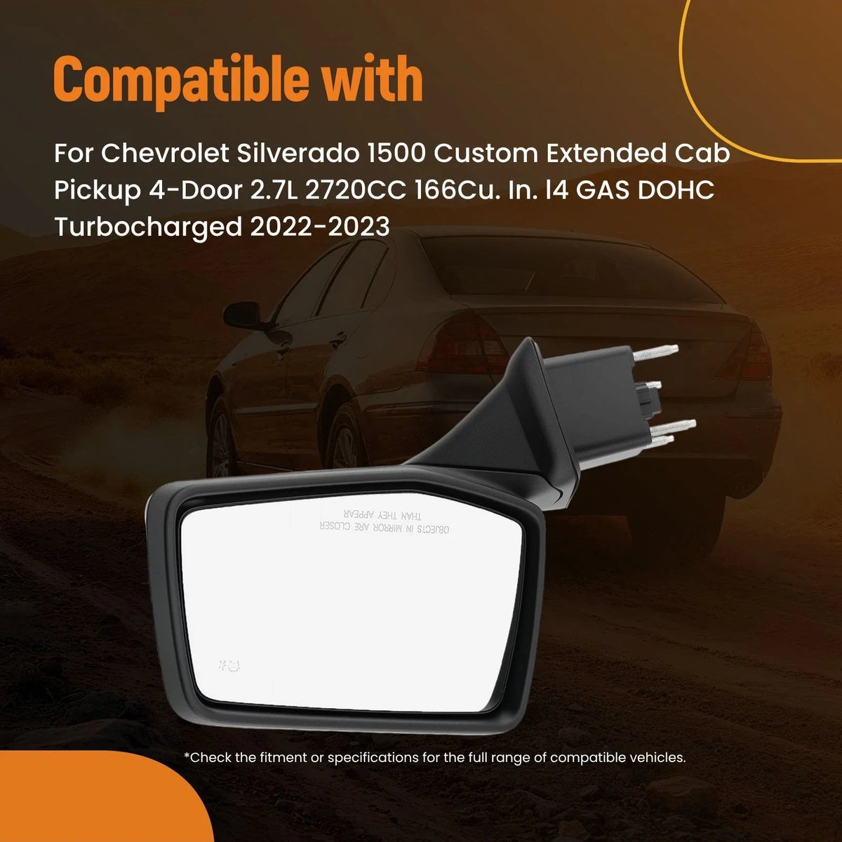 2022-2023 Chevrolet Silverado 1500 RST/LT Right Rear View Mirror