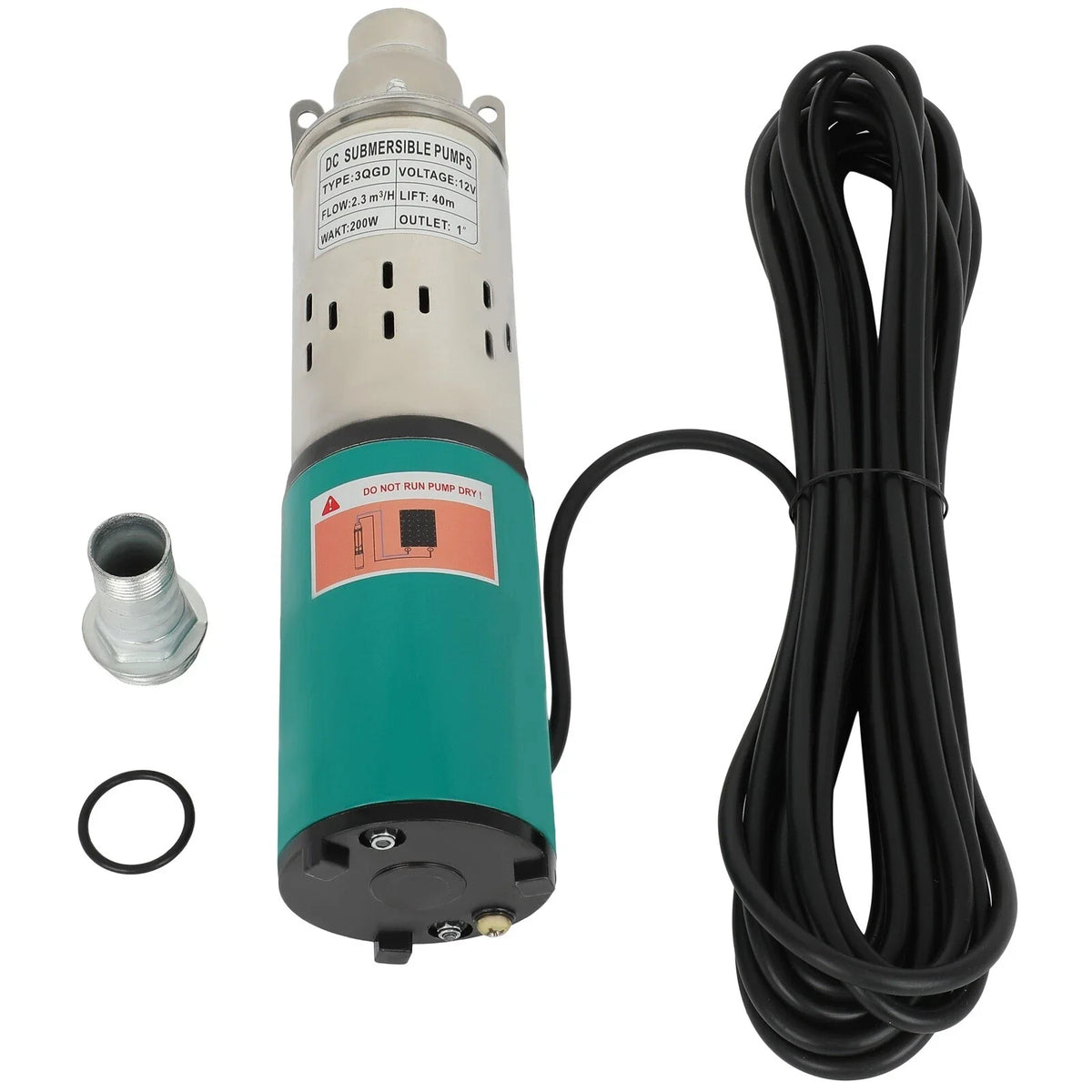 Submersible Water Pump 12v for Deep Well - 1 Year Warranty