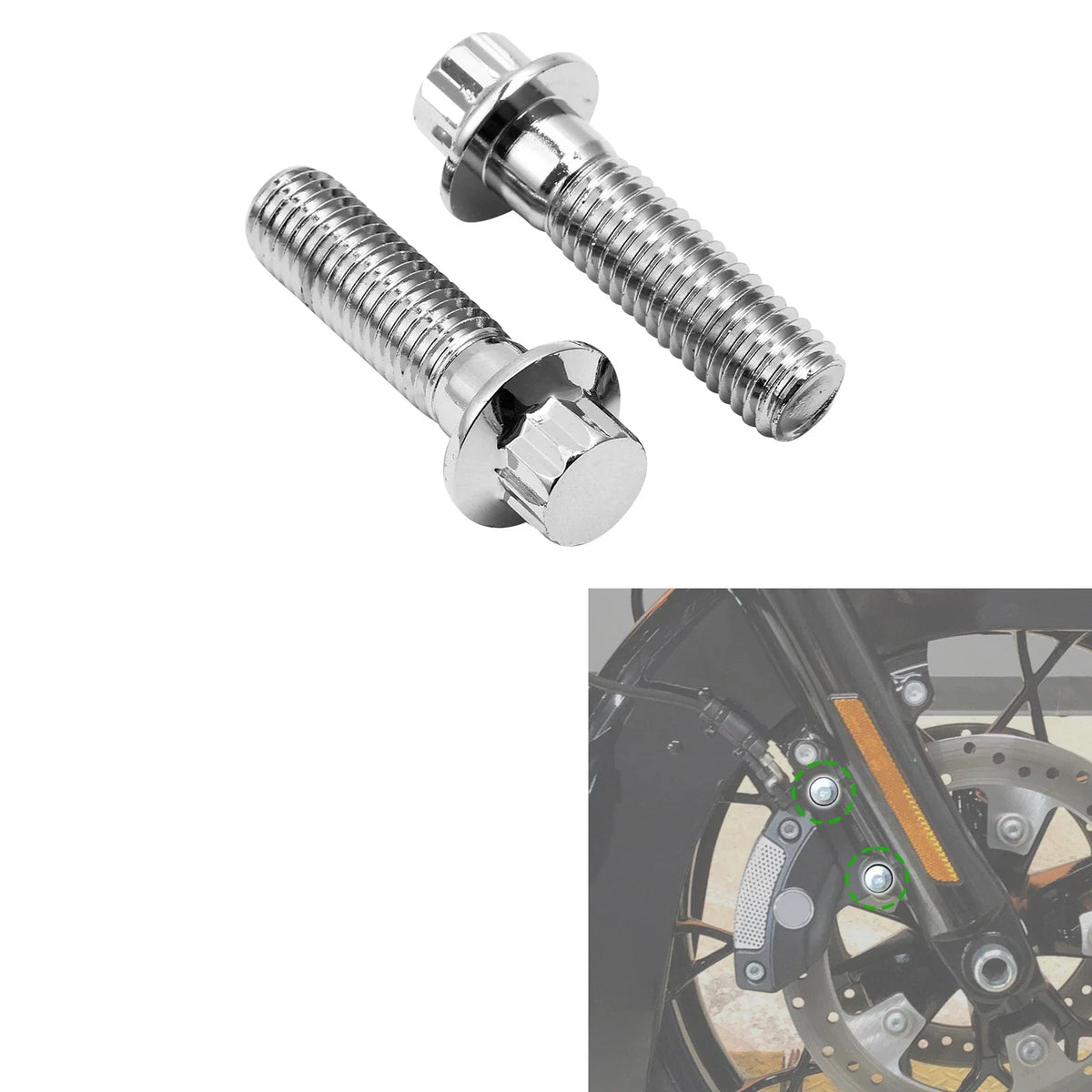 10mm M10x1.5 Front Brake Caliper Bolts Kit for Harley Electra Glide