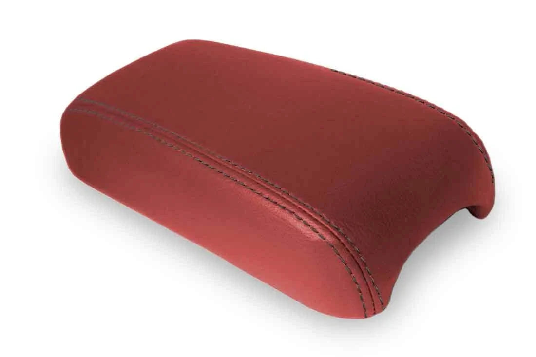 Console Lid Pull Over Cover for Chevrolet Cavalier (2000–2005) Red Black Stitch