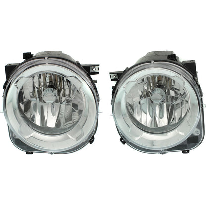 Set of 2 Halogen Headlights for Jeep Renegade (2015–2018) w/Bulbs