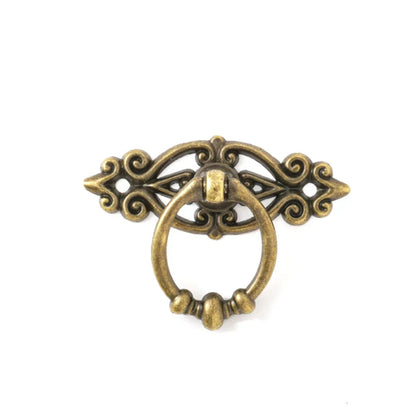 Set of 2 Vintage Pull Knob Ring Handles for Cabinet or Jewelry Box