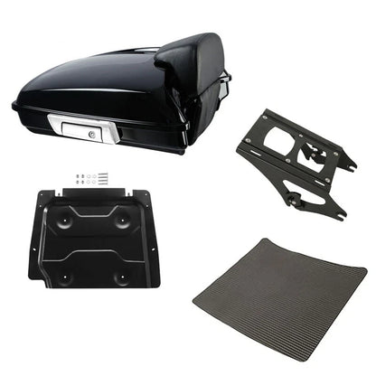 Mount Rack Trunk Backrest Pad for Harley Road King Touring 2014-2026