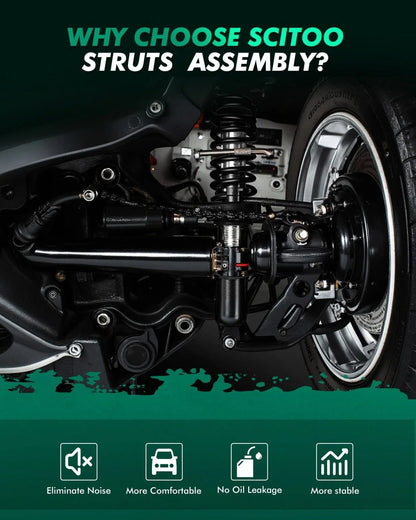 Complete Struts with Shock Absorbers and Springs for Nissan Rogue 2012-2015