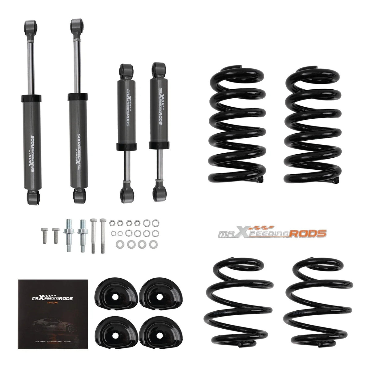 Drop Spring Lowering Kit 3" Front 5" Rear w/ Shocks for Chevrolet C10 1963-1972