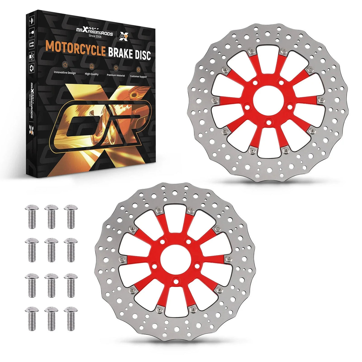 2X Front Brake Rotors for Harley-Davidson Trike (2009–2019)