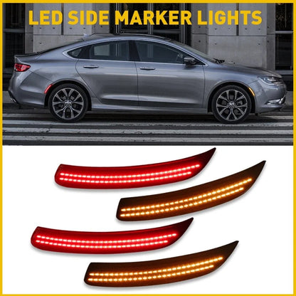 Set of 2 Amber LED Side Marker Lights for Chrysler 200 2011-2014
