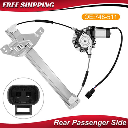 Rear Right Window Regulator Assembly with Motor for Chevy Impala (2006-2016)