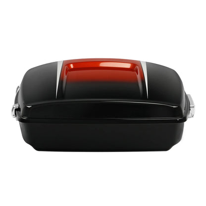 Chopped Trunk in Sunset Orange/Black Fade for Harley Touring 2014–Present