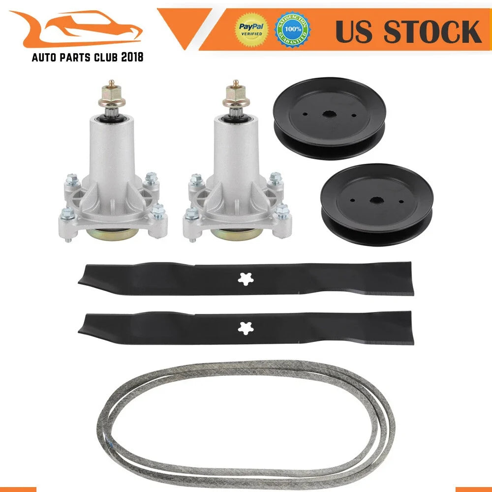 Rebuild Kit for Craftsman 42" Deck: Belt, Blades, Spindles, Pulleys