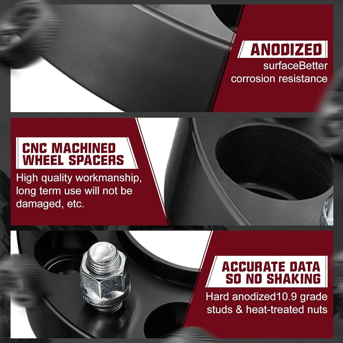 Wheel Spacer Set 6x5.5 6x139.7 12x1.5 for Toyota 4Runner Tacoma FJ Cruiser
