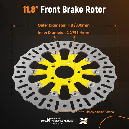 11.8" Front Brake Rotors for Harley-Davidson Softail (2 Pack) 2015-2024