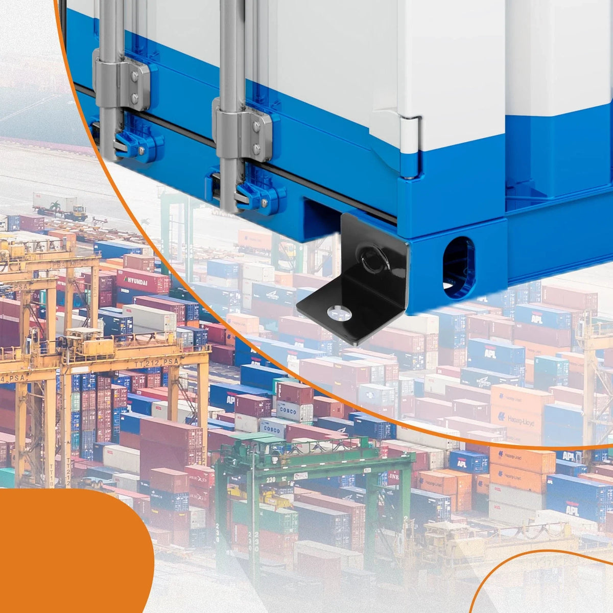 4-Piece Tie Down Set for Shipping Containers - Universal Fit