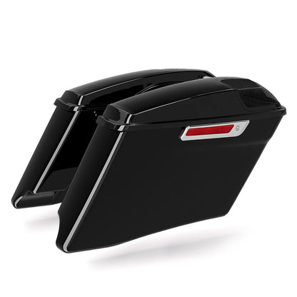 Hard Saddlebags 4" Stretched & Brackets for Harley Softail 1984-2017